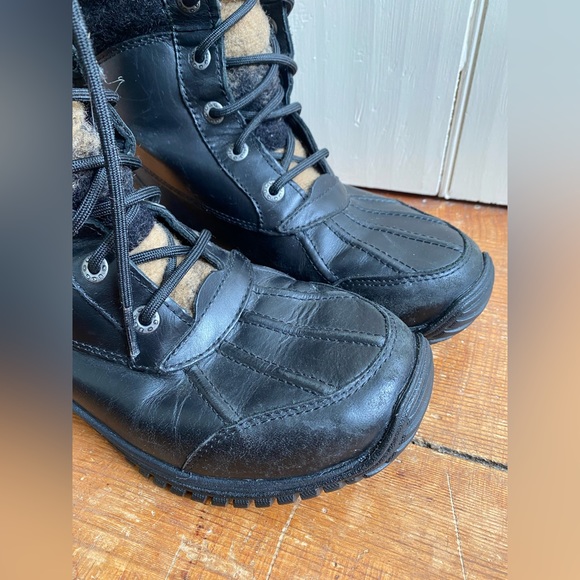 UGG Adirondack Tall Leather & Shearling Ombré Winter Boots — Rare Color Way - Picture 11 of 15